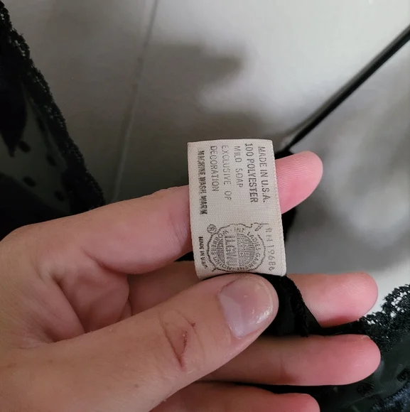 RARE VINTAGE Saks Fifth Avenue by designer Blanche Black Satin Chiffon Net Night - Picture 5 of 8